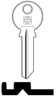 Afbeelding van Silca Cilindersleutel brass ILC13R