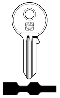 Afbeelding van Silca Cilindersleutel brass ILS1