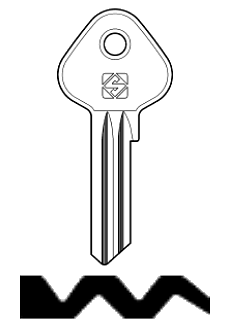 Afbeelding van Silca Cilindersleutel brass IW1R