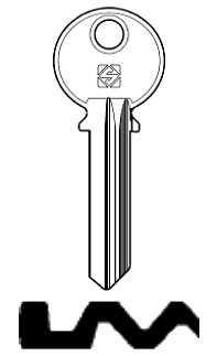 Afbeelding van Silca Cilindersleutel brass JN1R