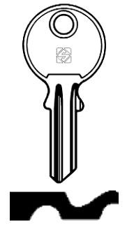 Afbeelding van Silca Cilindersleutel brass JS3