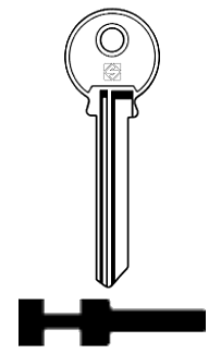Afbeelding van Silca Cilindersleutel brass KK1
