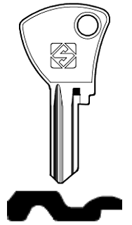 Afbeelding van Silca Cilindersleutel brass LAF5