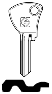 Afbeelding van Silca Cilindersleutel brass LAF6