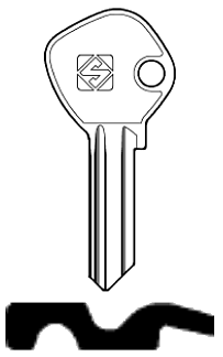 Afbeelding van Silca Cilindersleutel brass LAF7