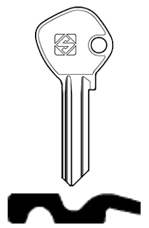 Afbeelding van Silca Cilindersleutel brass LAF8