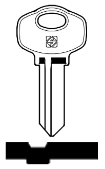 Afbeelding van Silca Cilindersleutel brass LOC4