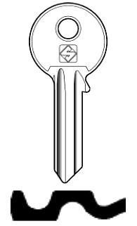 Afbeelding van Silca Cilindersleutel brass MG1R