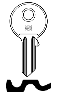 Afbeelding van Silca Cilindersleutel brass MG3R