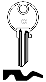 Afbeelding van Silca Cilindersleutel brass MH1