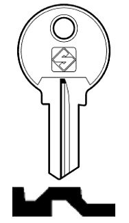 Afbeelding van Silca Cilindersleutel brass MH4