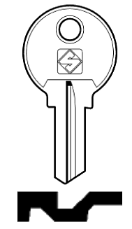 Afbeelding van Silca Cilindersleutel brass MH4R