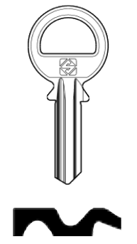 Afbeelding van Silca Cilindersleutel brass MLE1