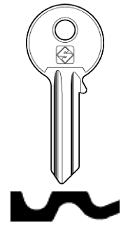 Afbeelding van Silca Cilindersleutel brass MN2R