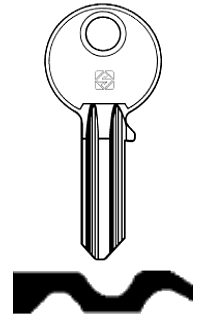 Afbeelding van Silca Cilindersleutel brass MN8