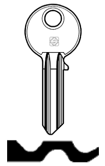 Afbeelding van Silca Cilindersleutel brass MN9R