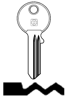 Afbeelding van Silca Cilindersleutel brass MR1