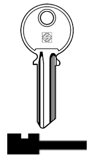 Afbeelding van Silca Cilindersleutel brass NAB3R