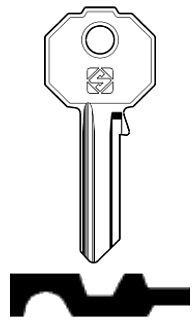 Afbeelding van Silca Cilindersleutel brass NAB5