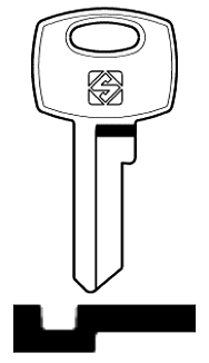 Afbeelding van Silca Cilindersleutel brass NK2