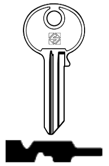 Afbeelding van Silca Cilindersleutel brass NN1