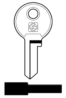 Afbeelding van Silca Cilindersleutel brass OB1