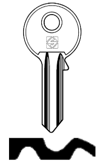 Afbeelding van Silca Cilindersleutel brass OV1