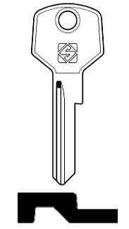 Afbeelding van Silca Cilindersleutel brass PAC1R