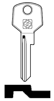 Afbeelding van Silca Cilindersleutel brass PAC3R