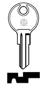 Afbeelding van Silca Cilindersleutel brass PD1