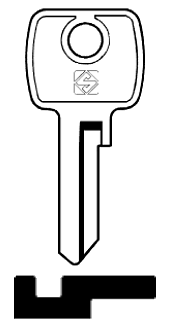 Afbeelding van Silca Cilindersleutel brass PM1