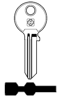 Afbeelding van Silca Cilindersleutel brass PRL1