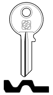 Afbeelding van Silca Cilindersleutel brass RBT1R