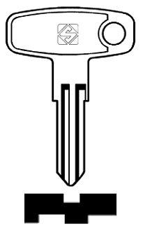 Afbeelding van Silca Cilindersleutel brass RDC1