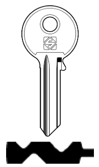 Afbeelding van Silca Cilindersleutel brass RM1A