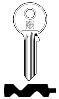 Afbeelding van Silca Cilindersleutel brass RM1RA