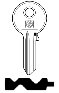 Afbeelding van Silca Cilindersleutel brass RM2A