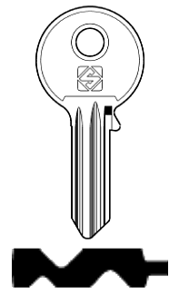 Afbeelding van Silca Cilindersleutel brass RM2RA