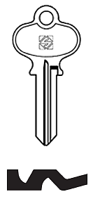 Afbeelding van Silca Cilindersleutel brass RW1R