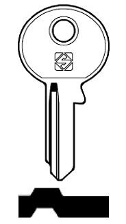 Afbeelding van Silca Cilindersleutel brass SAM13R