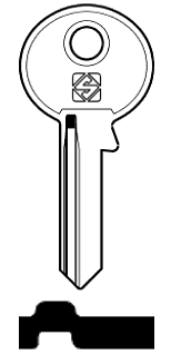 Afbeelding van Silca Cilindersleutel brass SAM1R