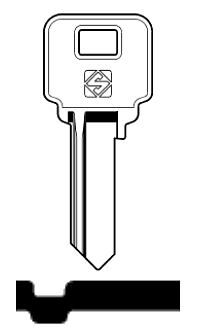 Afbeelding van Silca Cilindersleutel brass SAM2