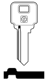 Afbeelding van Silca Cilindersleutel brass SAM2R