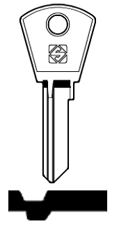 Afbeelding van Silca Cilindersleutel brass SAM6