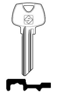 Afbeelding van Silca Cilindersleutel brass SAR3