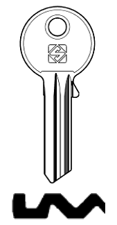Afbeelding van Silca Cilindersleutel brass SPU1R