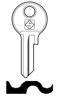 Afbeelding van Silca Cilindersleutel brass SS1R