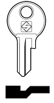 Afbeelding van Silca Cilindersleutel brass SS2