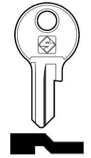 Afbeelding van Silca Cilindersleutel brass SS2R