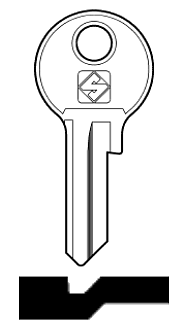 Afbeelding van Silca Cilindersleutel brass SS3